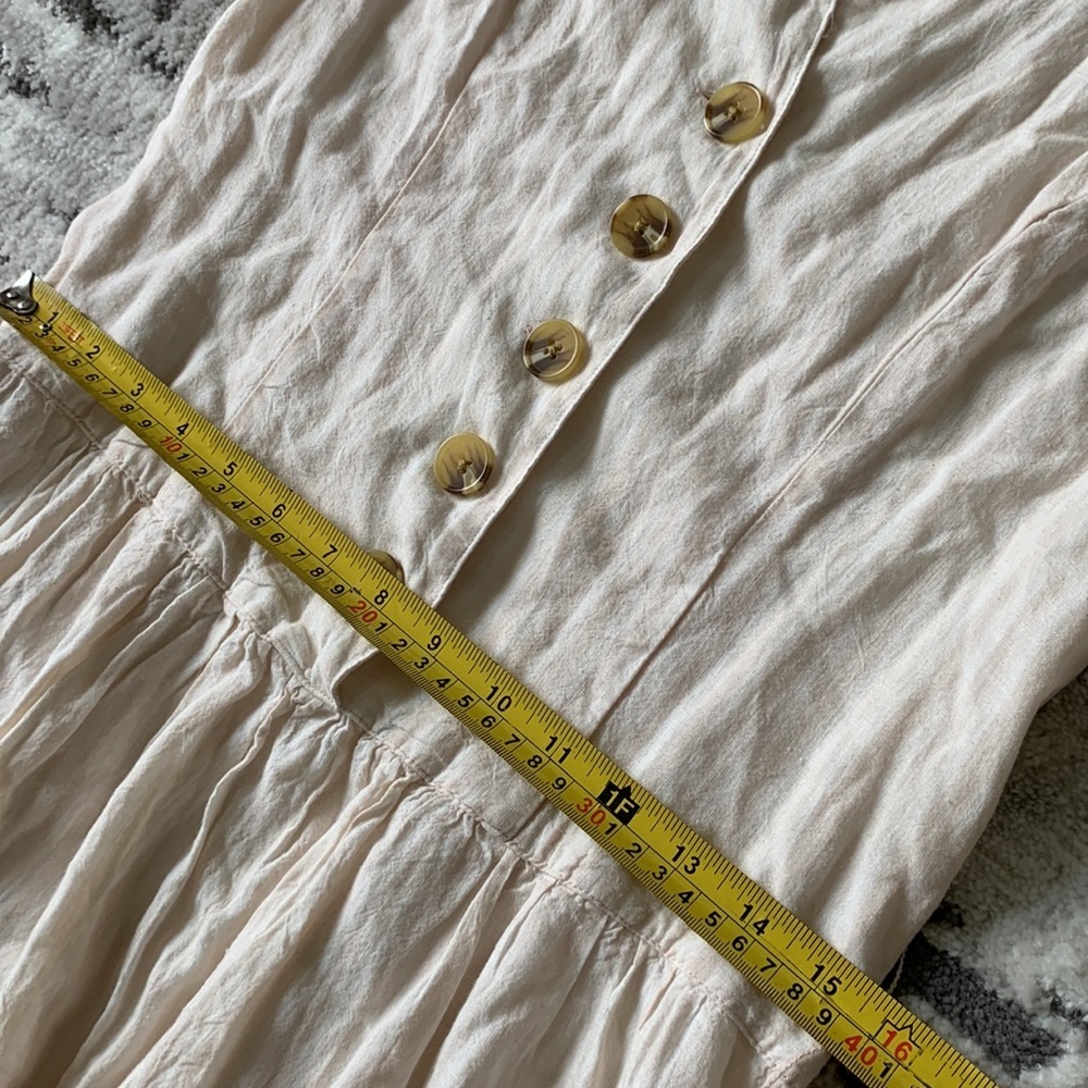 Urban Outfitters Natalie Linen Belted Shirt Dress size small midi summer - Picture 8 of 10